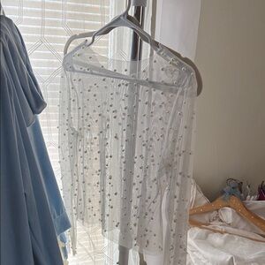 Sheer Pearl-Embellished Top